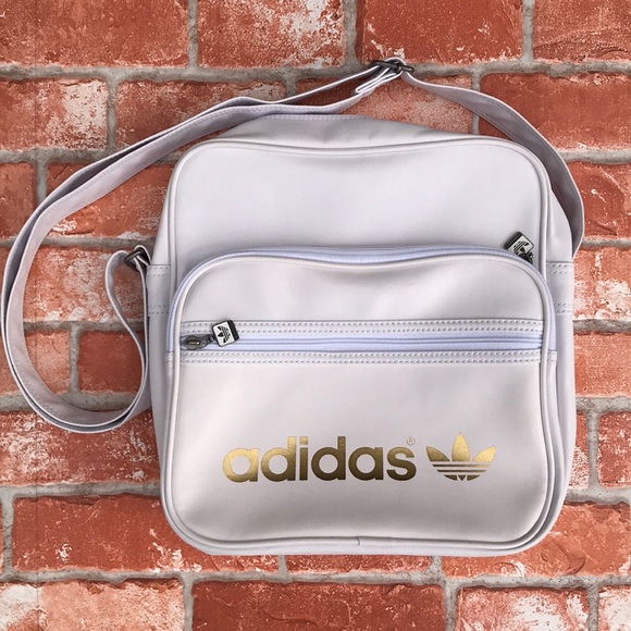 adidas Handbags - *SOLD*Adidas Crossbody Bag White & Gold